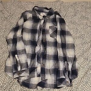 Sonoma Navy and White Checkered Casual Shirt